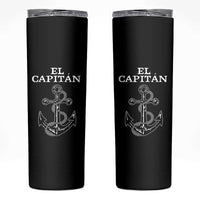 El Capitan Boating Captain Skinny Tumbler Funny Boat Sailing Vintage Anchor
