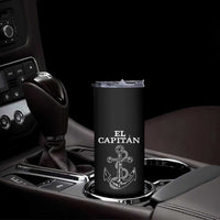 El Capitan Boating Captain Skinny Tumbler Funny Boat Sailing Vintage Anchor