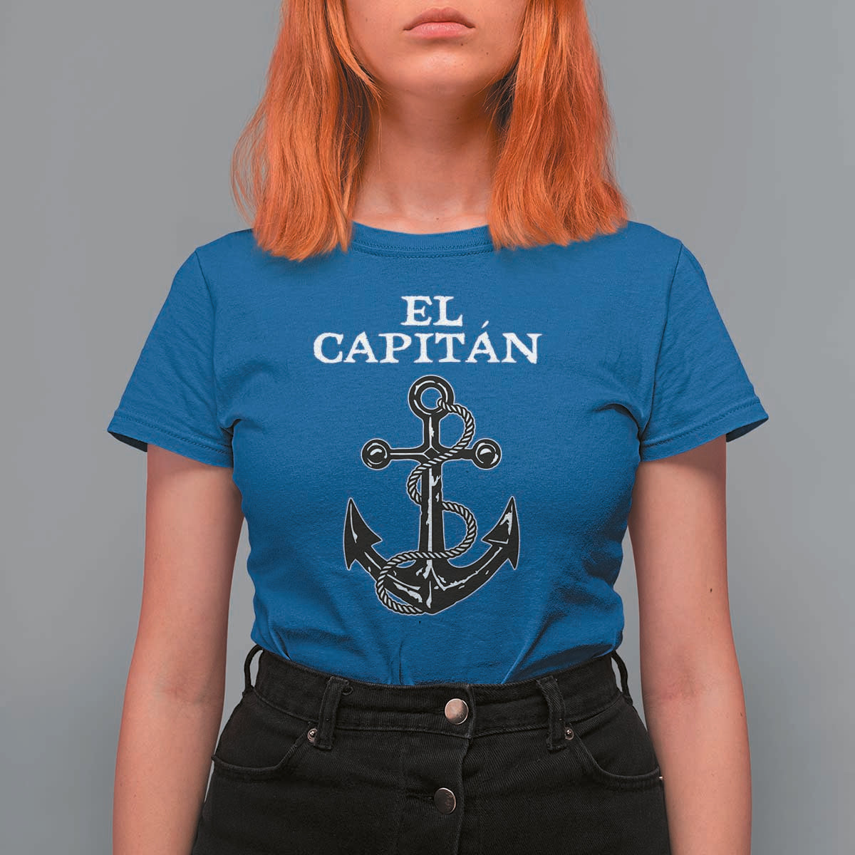 El Capitan Boating Captain T Shirt For Women Funny Boat Sailing Vintage Anchor