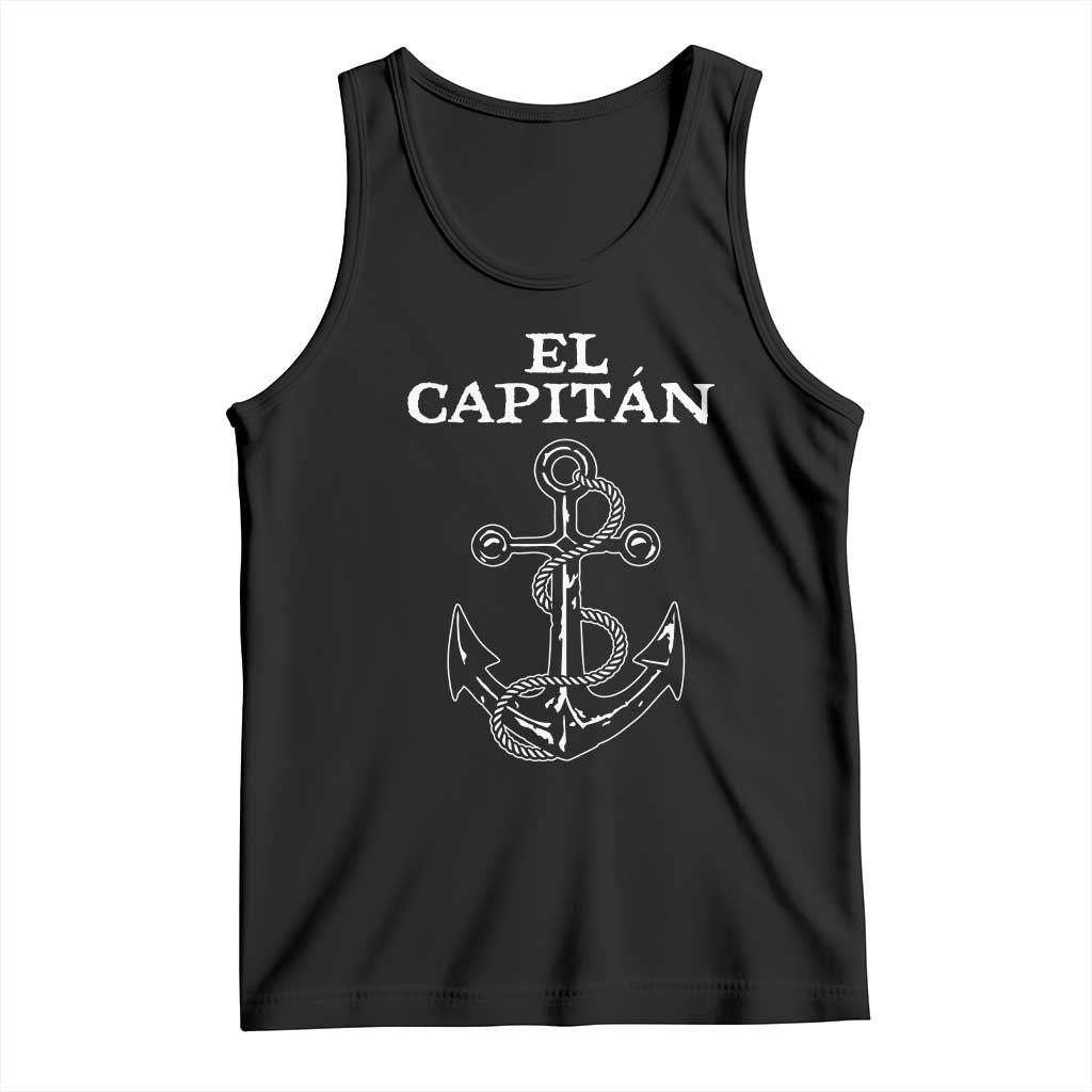 El Capitan Boating Captain Tank Top Funny Boat Sailing Vintage Anchor