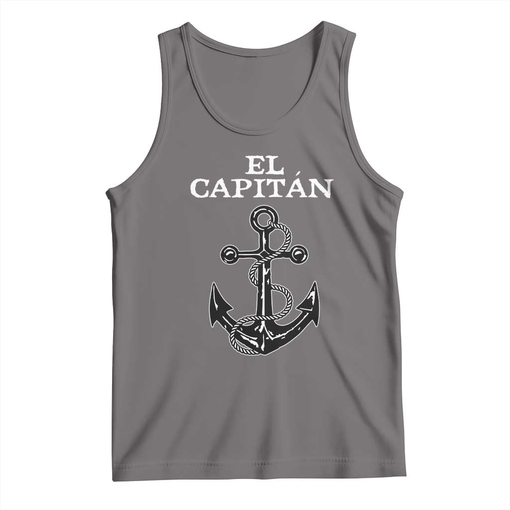 El Capitan Boating Captain Tank Top Funny Boat Sailing Vintage Anchor