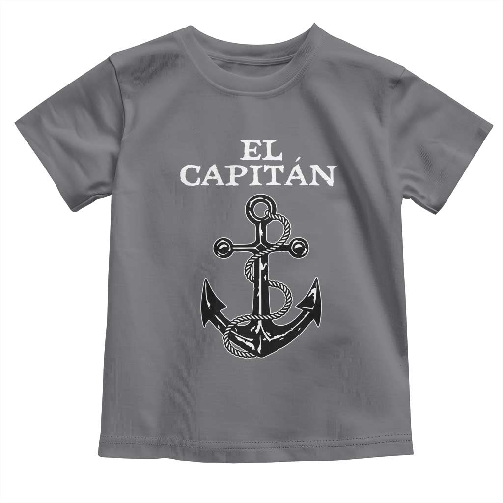 El Capitan Boating Captain Toddler T Shirt Funny Boat Sailing Vintage Anchor