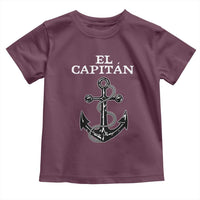 El Capitan Boating Captain Toddler T Shirt Funny Boat Sailing Vintage Anchor