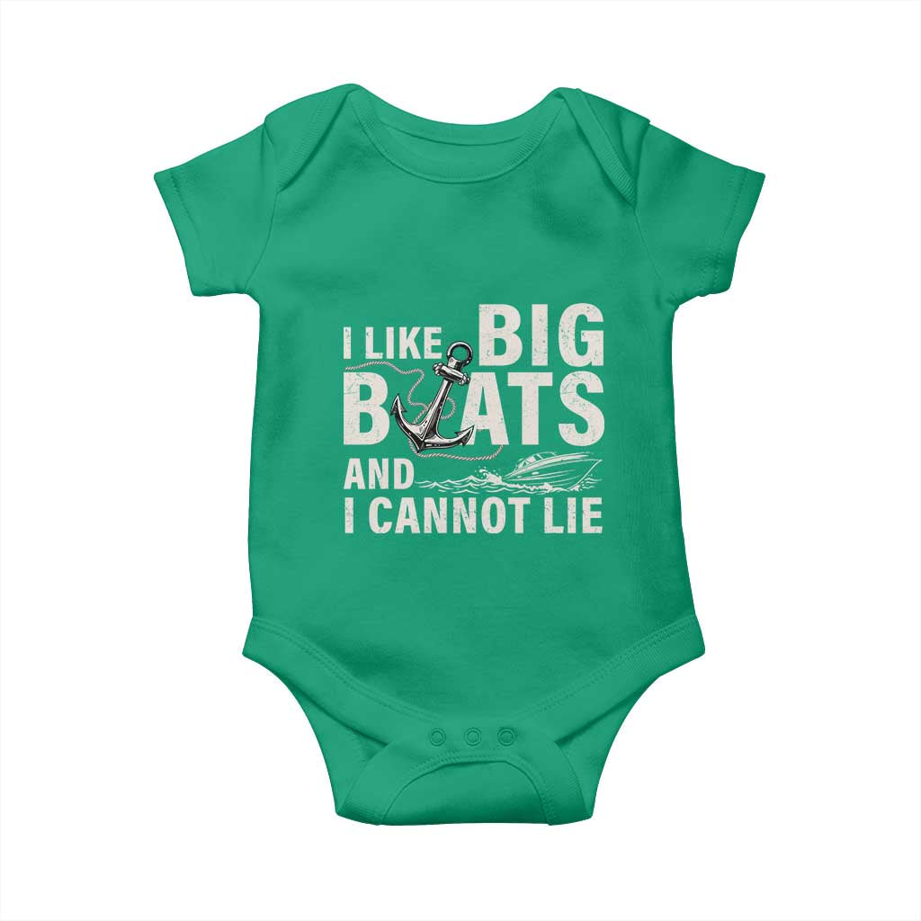 I Like Big Boats And I Cannot Lie Baby Onesie Funny Boating Cruise Ship