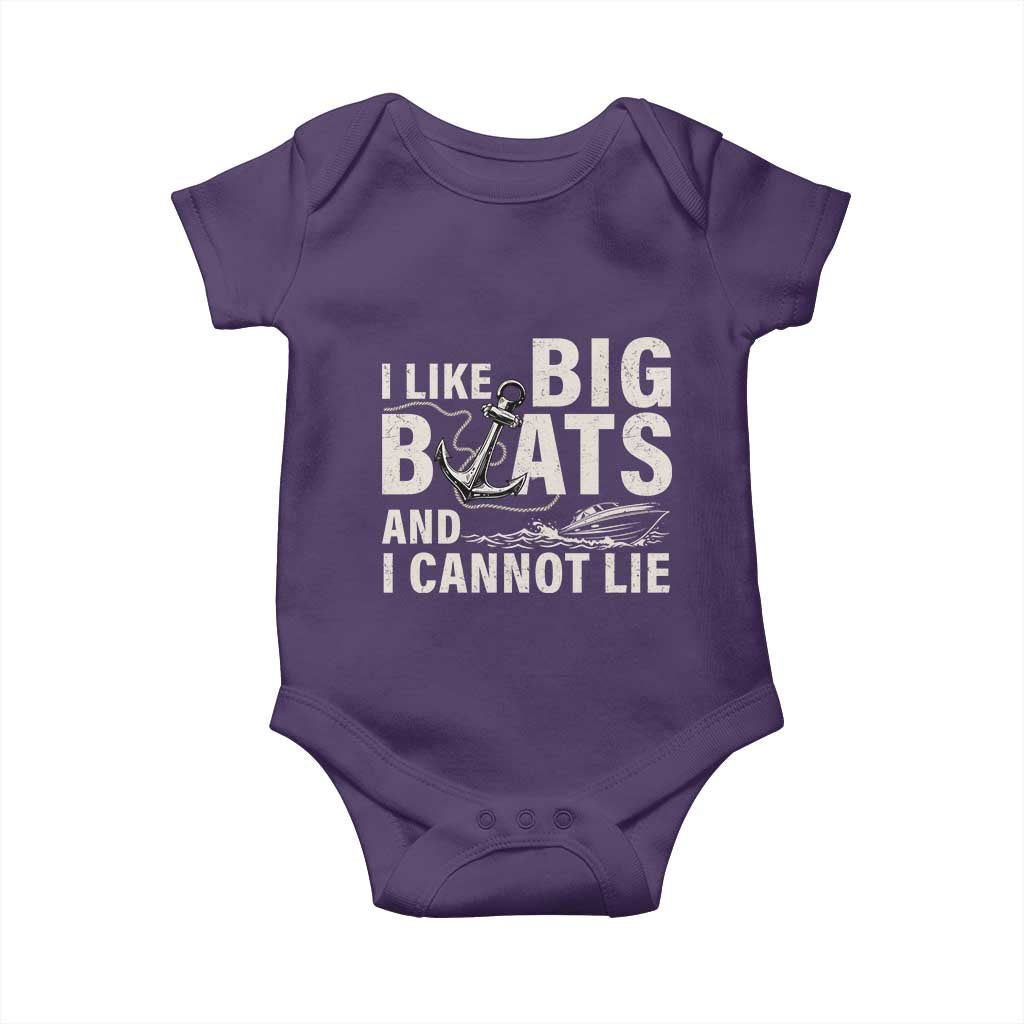 I Like Big Boats And I Cannot Lie Baby Onesie Funny Boating Cruise Ship