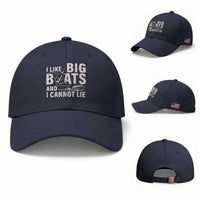 I Like Big Boats And I Cannot Lie Baseball Cap Funny Boating Cruise Ship