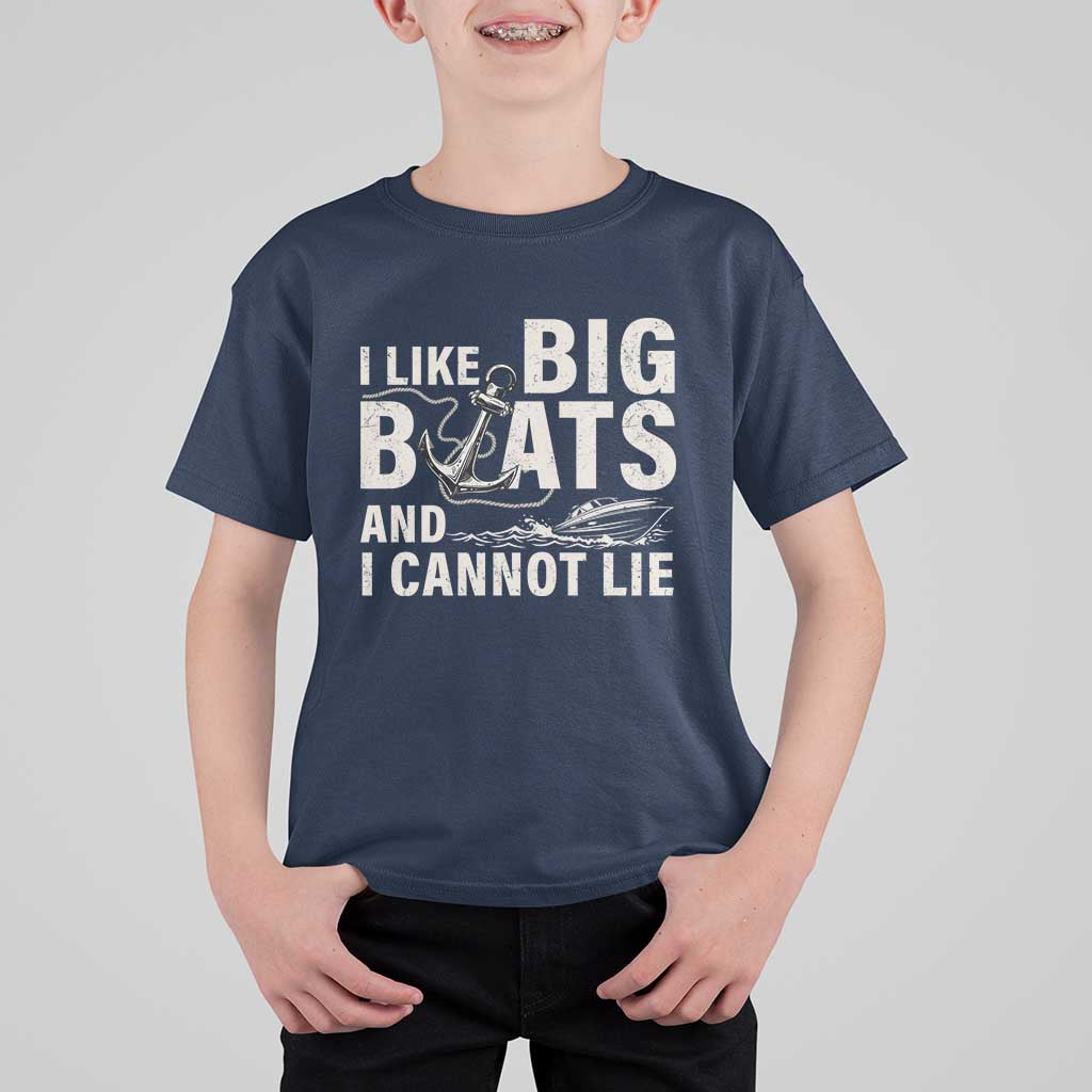 I Like Big Boats And I Cannot Lie T Shirt For Kid Funny Boating Cruise Ship