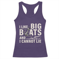 I Like Big Boats And I Cannot Lie Racerback Tank Top Funny Boating Cruise Ship