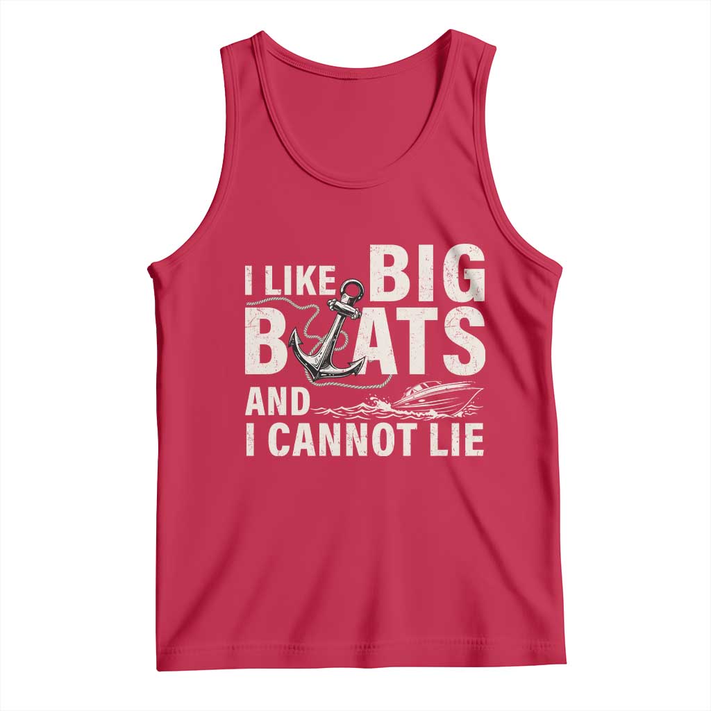 I Like Big Boats And I Cannot Lie Tank Top Funny Boating Cruise Ship