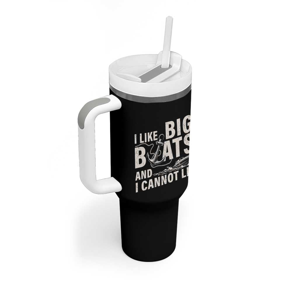 I Like Big Boats And I Cannot Lie Tumbler With Handle Funny Boating Cruise Ship