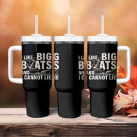 I Like Big Boats And I Cannot Lie Tumbler With Handle Funny Boating Cruise Ship