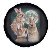 Funny Three Bunny Moon Humorous Rabbit Meme Spare Tire Cover