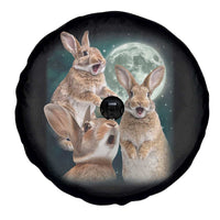 Funny Three Bunny Moon Humorous Rabbit Meme Spare Tire Cover