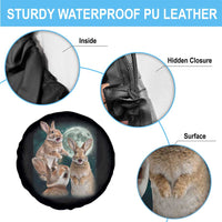 Funny Three Bunny Moon Humorous Rabbit Meme Spare Tire Cover