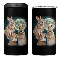 Funny Three Bunny Moon Humorous Rabbit Meme 4 in 1 Can Cooler Tumbler