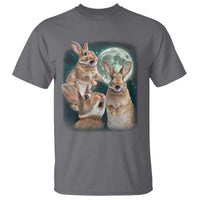 Funny Three Bunny Moon Humorous Rabbit Meme T Shirt