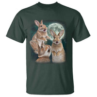 Funny Three Bunny Moon Humorous Rabbit Meme T Shirt