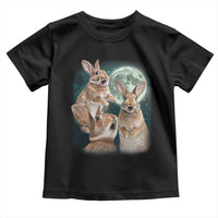 Funny Three Bunny Moon Humorous Rabbit Meme Toddler T Shirt