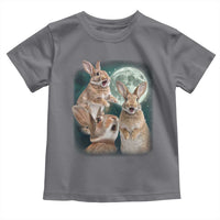 Funny Three Bunny Moon Humorous Rabbit Meme Toddler T Shirt