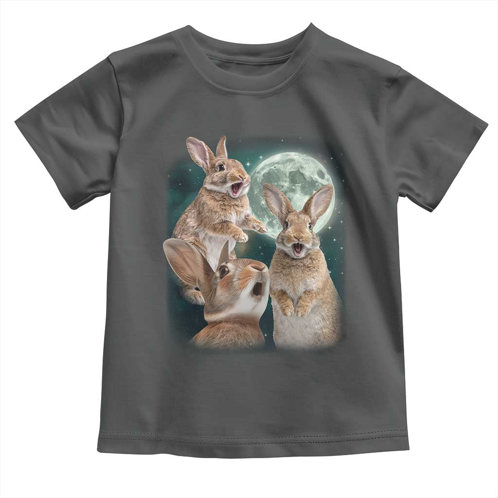 Funny Three Bunny Moon Humorous Rabbit Meme Toddler T Shirt