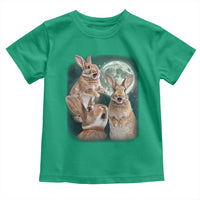Funny Three Bunny Moon Humorous Rabbit Meme Toddler T Shirt