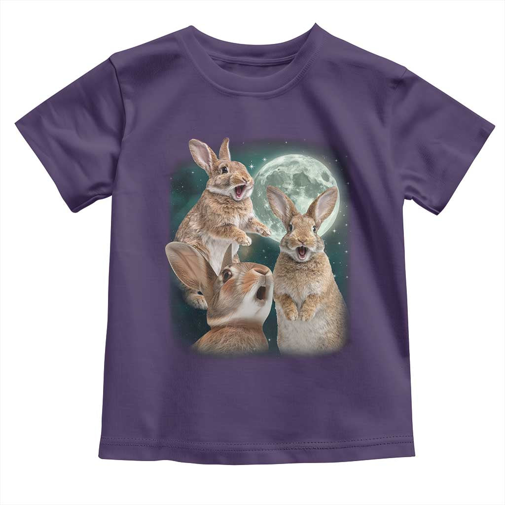 Funny Three Bunny Moon Humorous Rabbit Meme Toddler T Shirt
