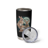 Funny Three Bunny Moon Humorous Rabbit Meme Tumbler Cup