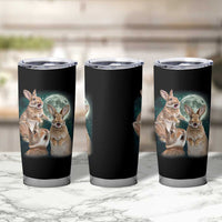 Funny Three Bunny Moon Humorous Rabbit Meme Tumbler Cup