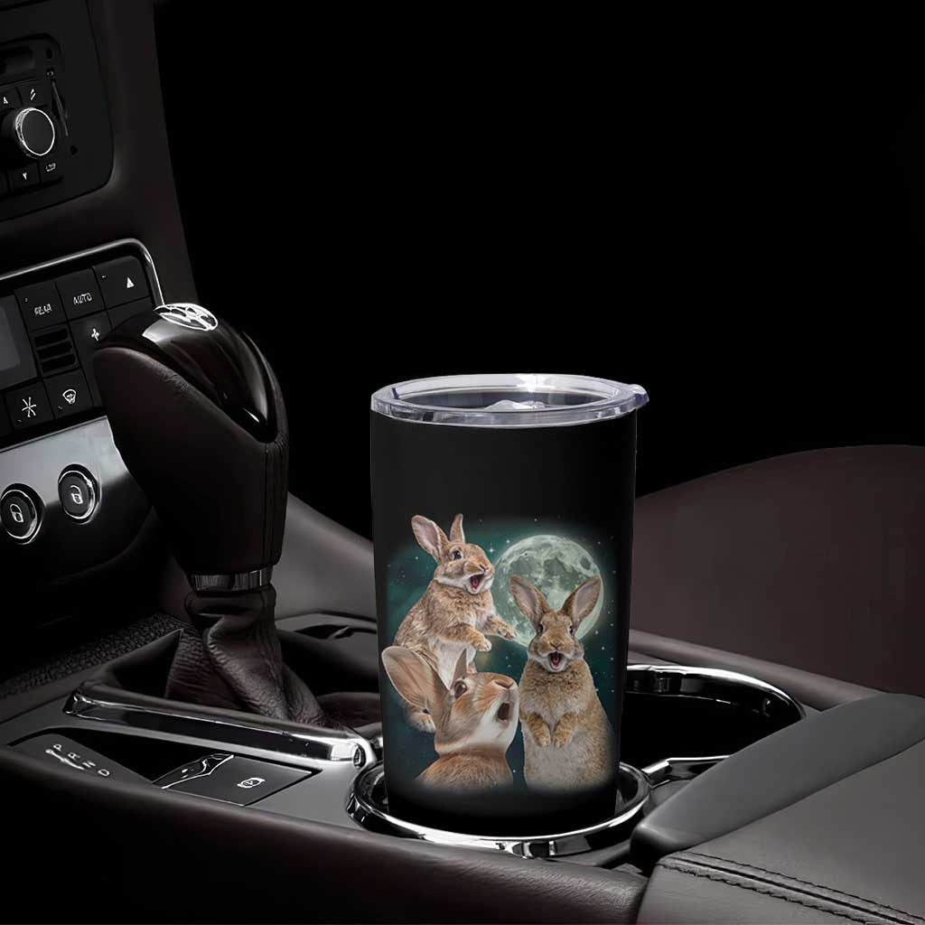 Funny Three Bunny Moon Humorous Rabbit Meme Tumbler Cup