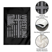 Wrestling Christian Vintage Patriotic American Flag Garden Flag