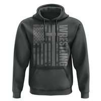 Wrestling Christian Vintage Patriotic American Flag Hoodie