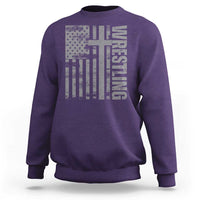 Wrestling Christian Vintage Patriotic American Flag Sweatshirt