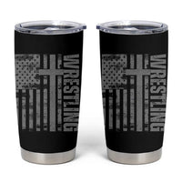 Wrestling Christian Vintage Patriotic American Flag Tumbler Cup
