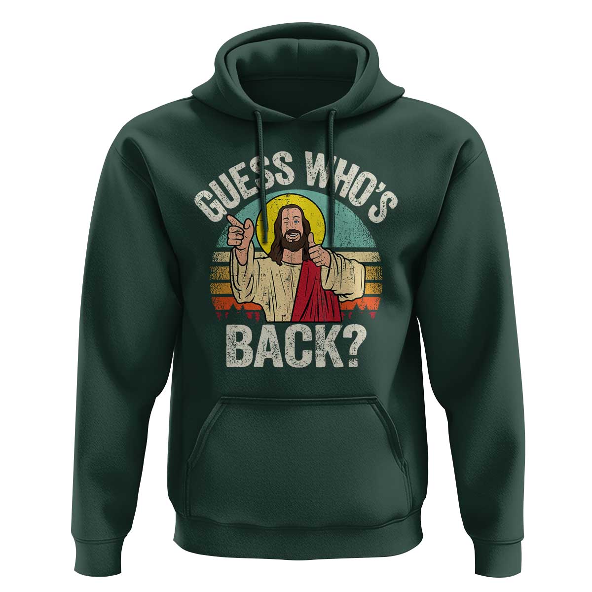 Funny Guess Who Is Back Jesus Easter Christian Hoodie