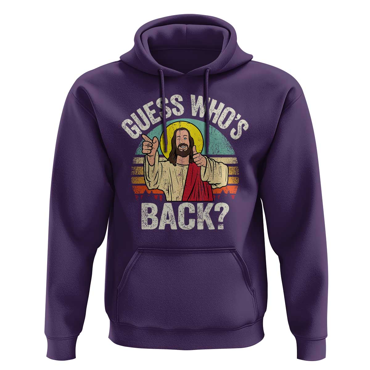 Funny Guess Who Is Back Jesus Easter Christian Hoodie