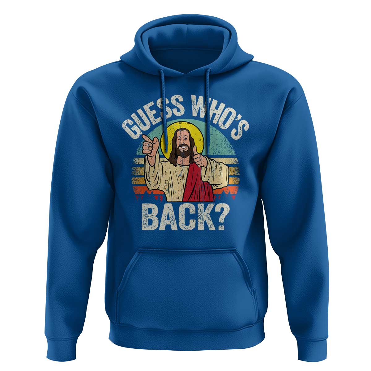 Funny Guess Who Is Back Jesus Easter Christian Hoodie