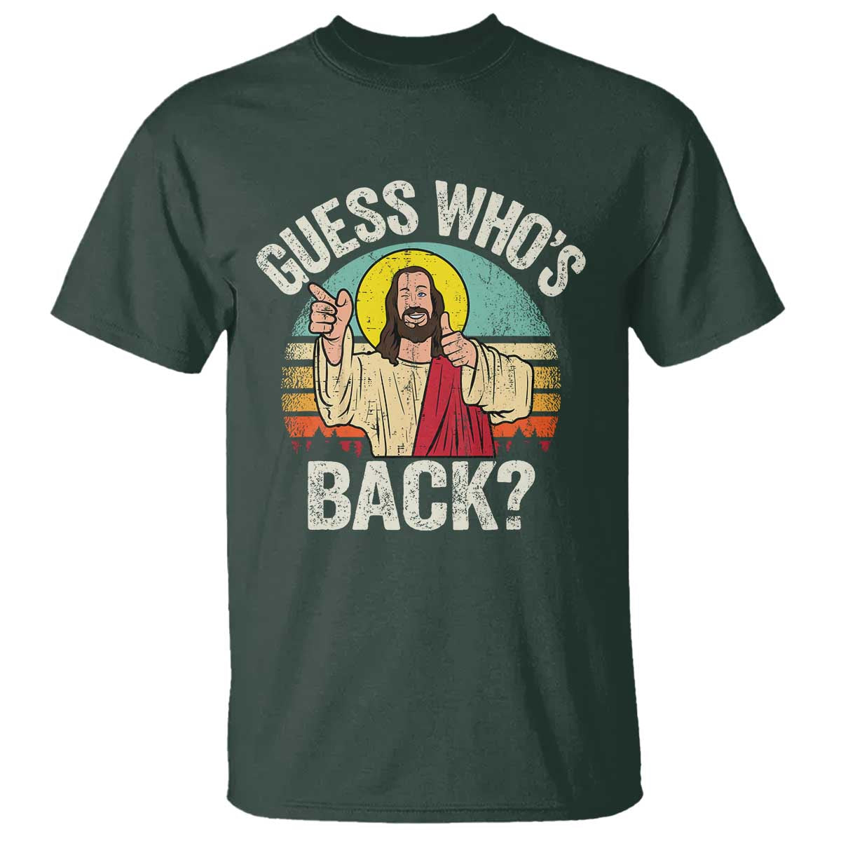 Funny Guess Who Is Back Jesus Easter Christian T Shirt