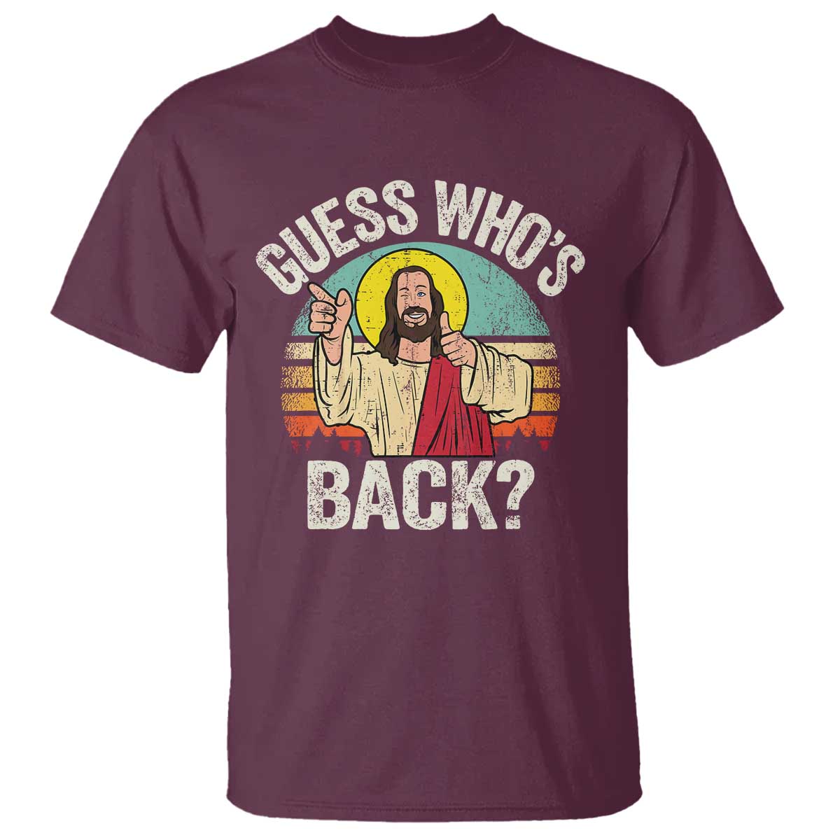 Funny Guess Who Is Back Jesus Easter Christian T Shirt