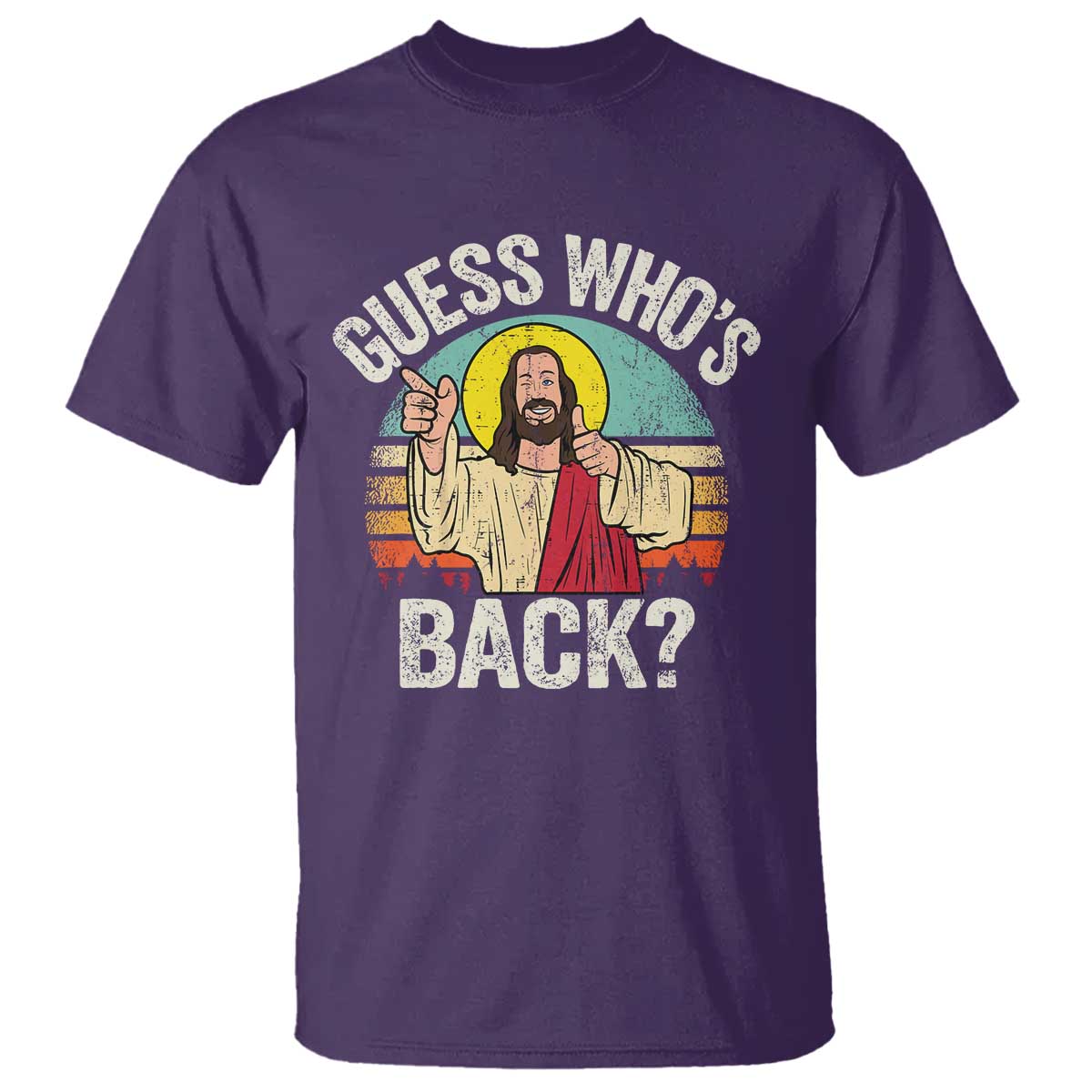 Funny Guess Who Is Back Jesus Easter Christian T Shirt