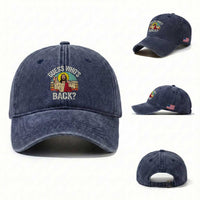 Funny Guess Who Is Back Jesus Easter Christian Washed Cotton Baseball Cap