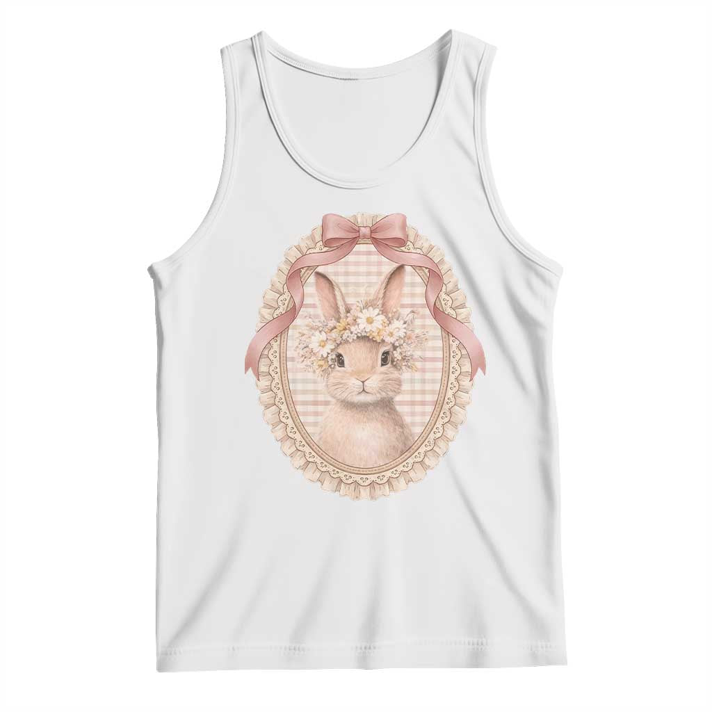 Floral Coquette Easter Bunny Vintage Thrifted Grandma Core Tank Top