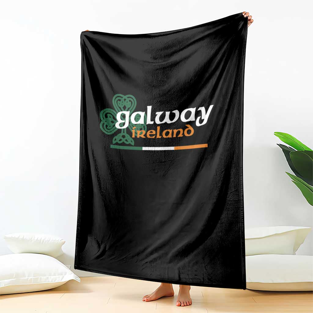 Galway Ireland Throw Blanket Irish City Souvenir St Patricks Day Celtic Shamrock