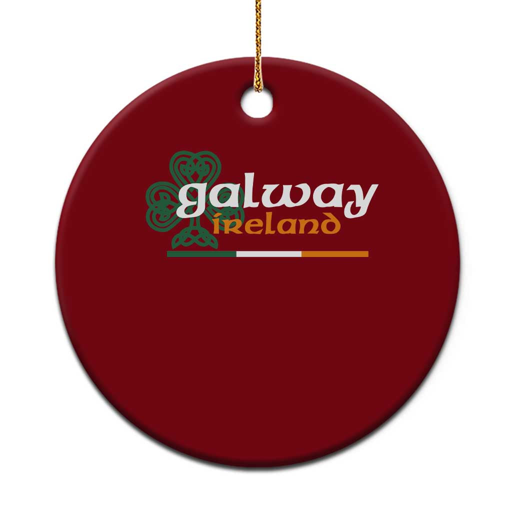 Galway Ireland Ceramic Ornament Irish City Souvenir St Patricks Day Celtic Shamrock