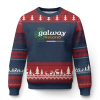 Galway Ireland Ugly Christmas Sweater Irish City Souvenir St Patricks Day Celtic Shamrock