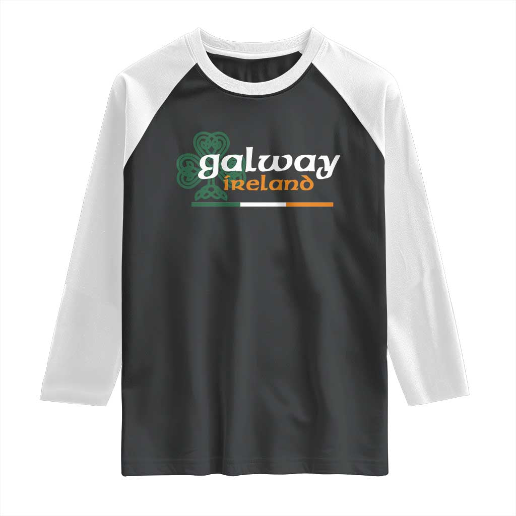 Galway Ireland Raglan Shirt Irish City Souvenir St Patricks Day Celtic Shamrock
