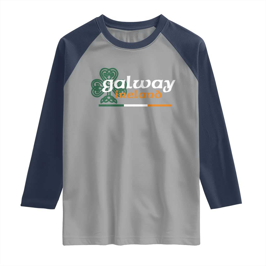 Galway Ireland Raglan Shirt Irish City Souvenir St Patricks Day Celtic Shamrock