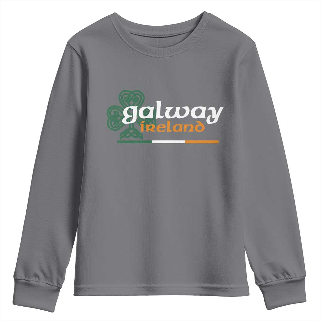 Galway Ireland Youth Sweatshirt Irish City Souvenir St Patricks Day Celtic Shamrock
