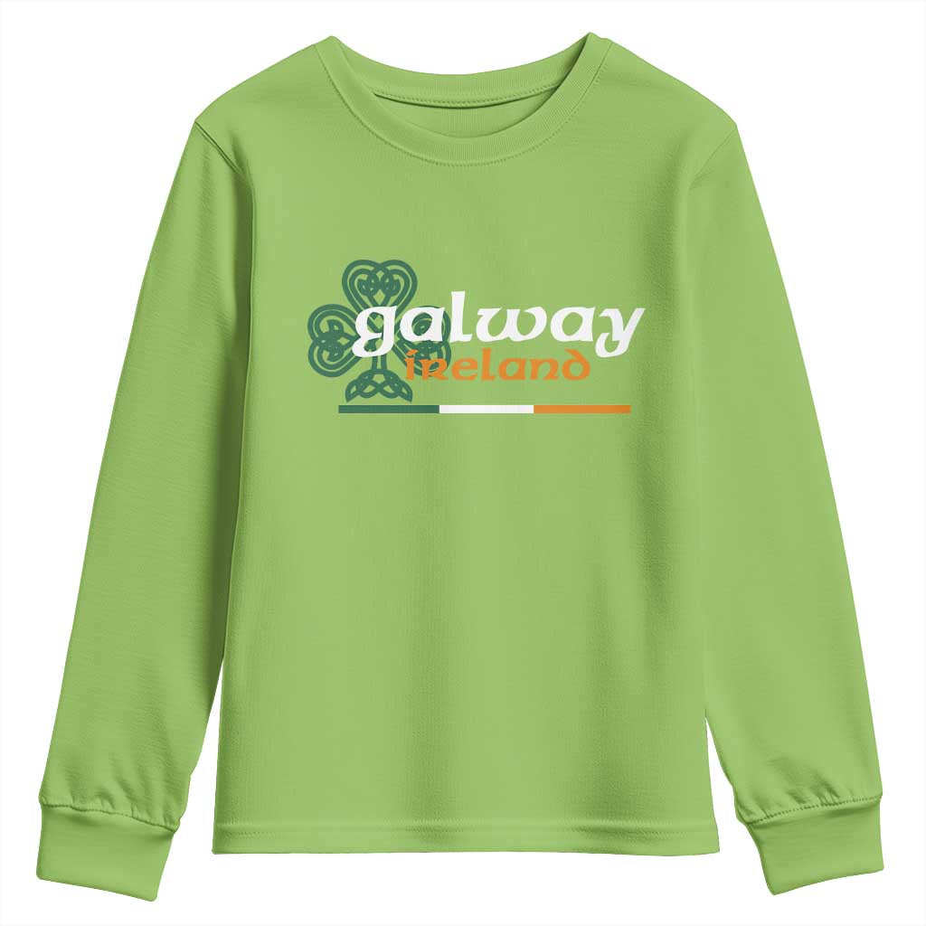 Galway Ireland Youth Sweatshirt Irish City Souvenir St Patricks Day Celtic Shamrock