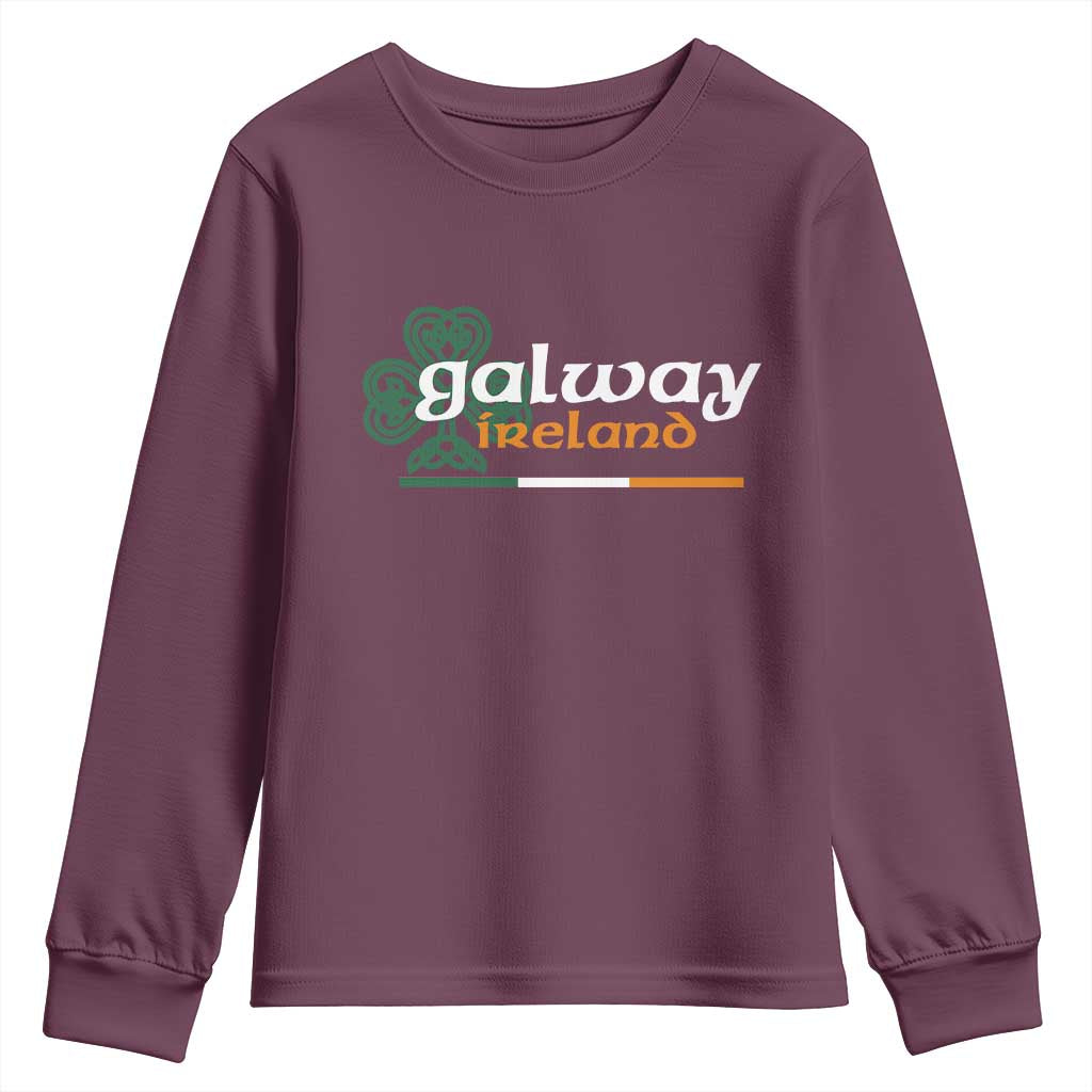 Galway Ireland Youth Sweatshirt Irish City Souvenir St Patricks Day Celtic Shamrock