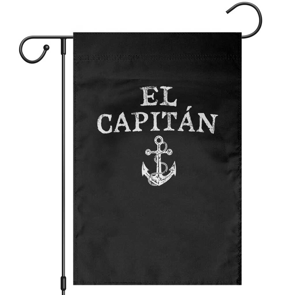 El Capitan Garden Flag Funny Boat Captain Vintage Anchor